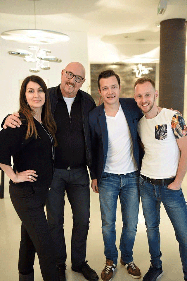 v.l.n.r.: Monika Ballwein, Carlheinz Gern, Robin Schuster, Mario Amiro; Bild: DONAU 3 FM