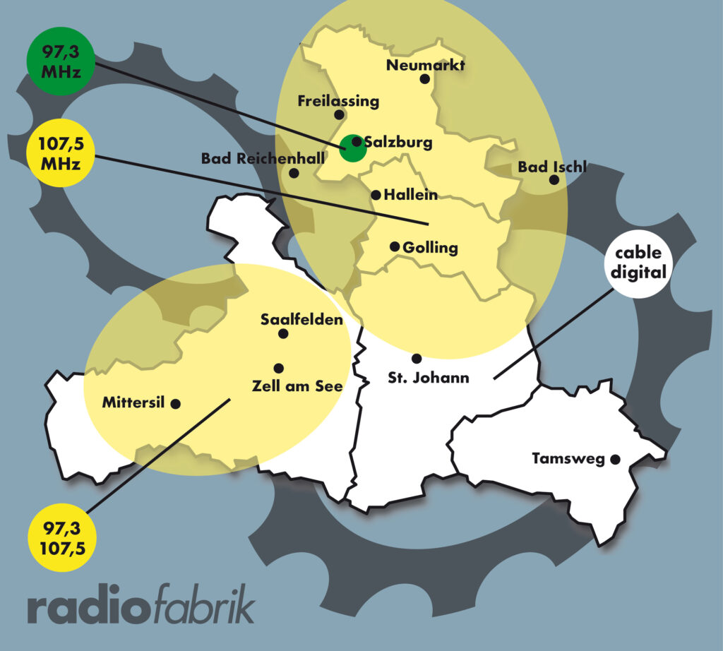 Grafik Radiofabrik Sendegebiete ab April 2024, Vollausbau 2025